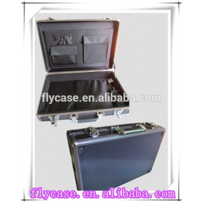 professional display aluminum briefcase/aluminum alloy laptop case with number lock