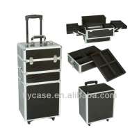 aluminium frame+PU aluminum trolley cases with aluminum tool set made in China