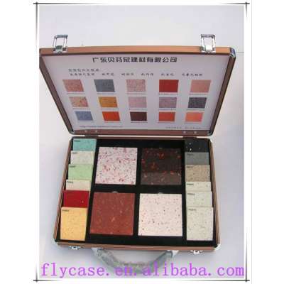 carry-on aluminum stone sample display case box for hard aluminum case with tile tool set