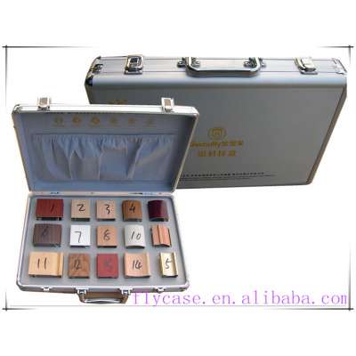 aluminum sample case trolley trolley case with rolling display box for tile with logo print