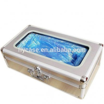 well sell   shoe  cover dispenser with Aluminum suitcase and metal core machine inside