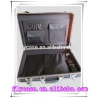 portable travel aluminum briefcase/aluminum laptop computer case with logo print